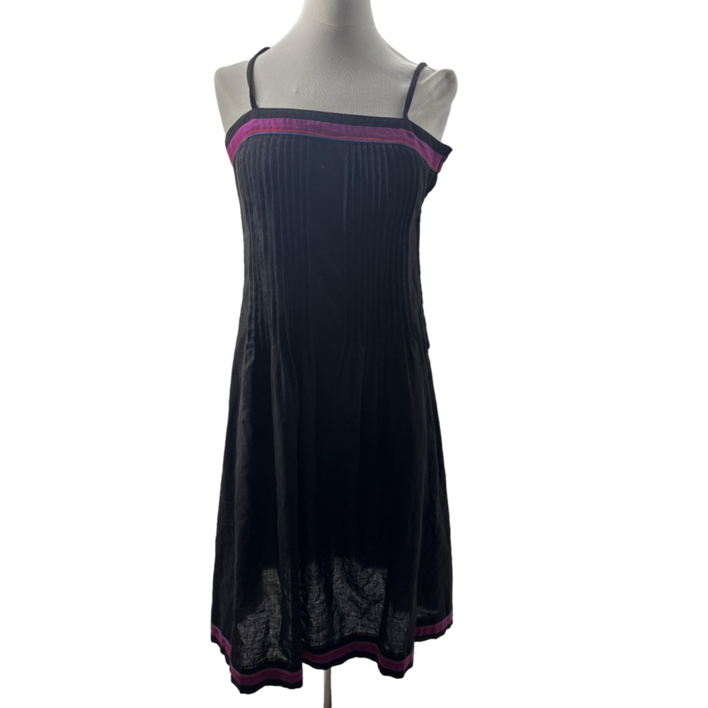 Women's Vintage Albert Nipon Dress Size 6 Black with Purple trim